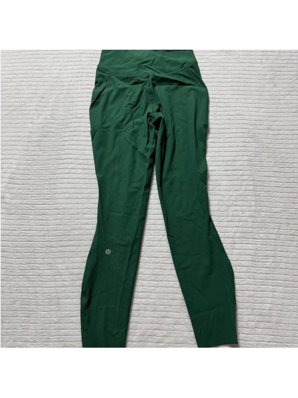 lululemon athletica Deep Green Ribbed High-Rise Leggings